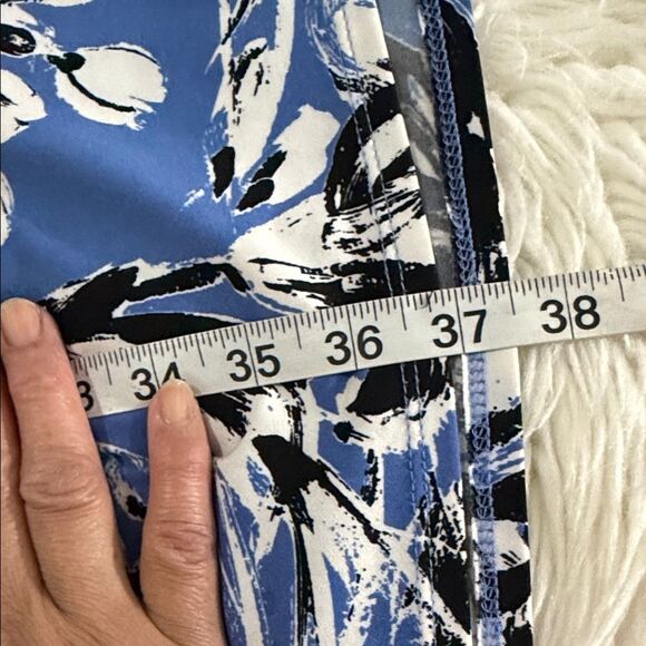 PerSeption Concept Blue Dress with Black and White Floral Design Size 1X - Picture 5 of 8